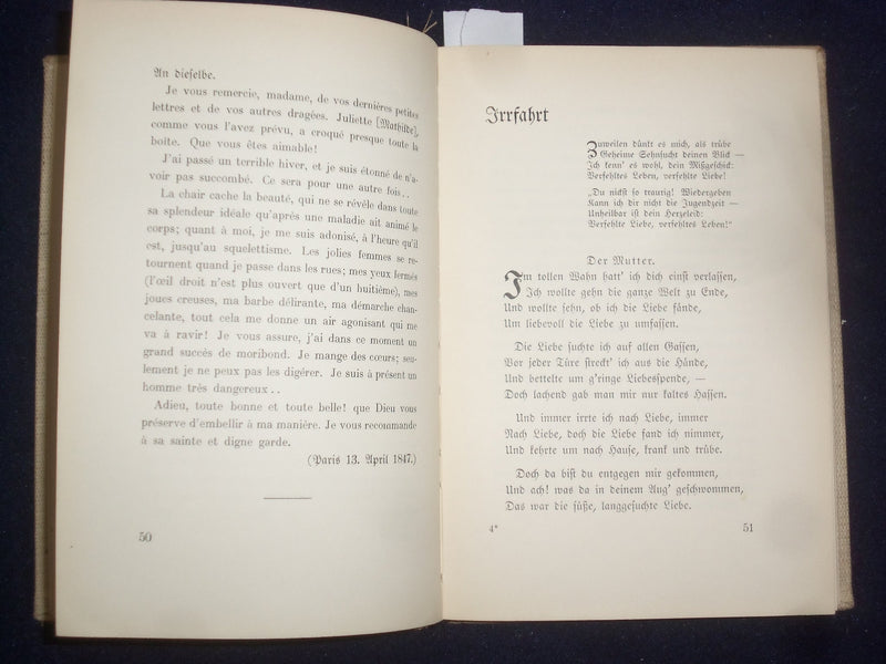 1911 HEINE UND DIE FRAU HARDCOVER BOOK - GERMAN TEXT - KD 8959