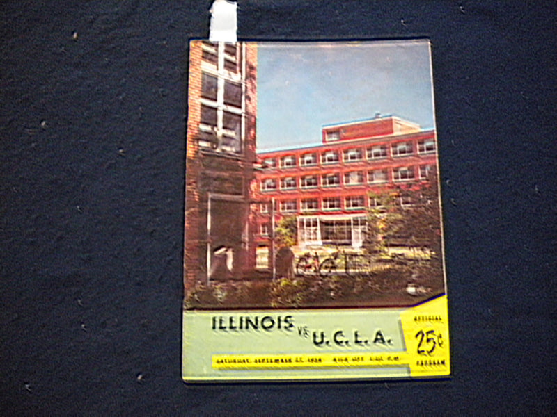 1958 SEPTEMBER 27 FOOTBALL PROGRAM - UNIV. OF ILLINOIS VS UCLA - SP 3624M