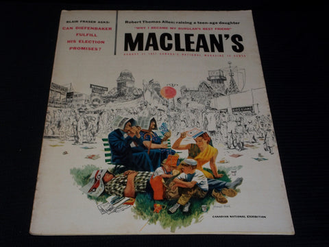 1957 AUGUST 31 MACLEAN'S MAGAZINE - CANADIAN NATIONAL EXHIBITION COVER - E 5707