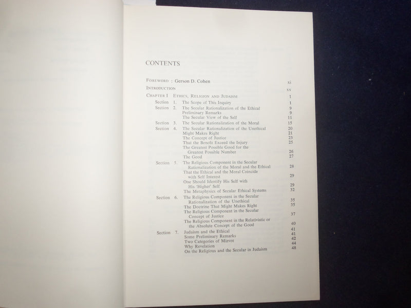 1977 THE ETHICAL IN THE JEWISH AND AMERICAN HERITAGE HARDCOVER BOOK - KD 8934