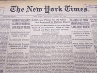 1940 MAR 23 NEW YORK TIMES NEWSPAPER - 2000 LATE PLANES FOR THE ALLIES - NT 46