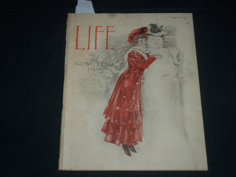 1905 JANUARY 5 LIFE MAGAZINE - JAMES M. FLAGG ILLUSTRATION - NEW YEAR - B 6161