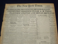 1920 JULY 3 NEW YORK TIMES - M'ADOO LEADS, 289 VOTES ON SECOND BALLOT - NT 9319