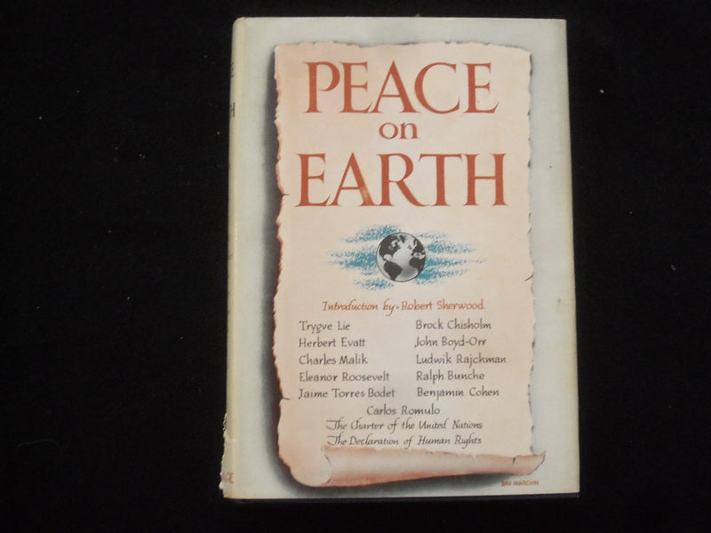 1949 PEACE ON EARTH HARDCOVER BOOK BY ROBERT SHERWOOD - 1ST EDITION - KD 9293