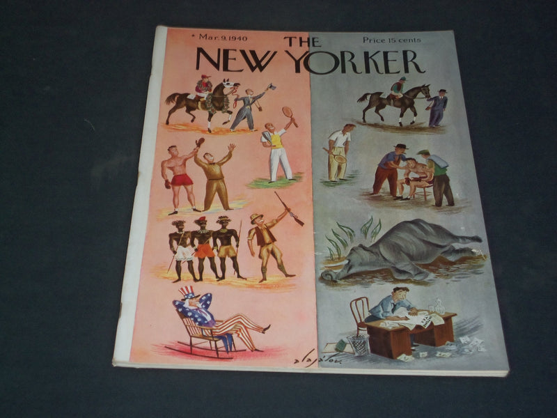 1940 MARCH 9 THE NEW YORKER MAGAZINE - ILLUSTRATED COVER - NY 859