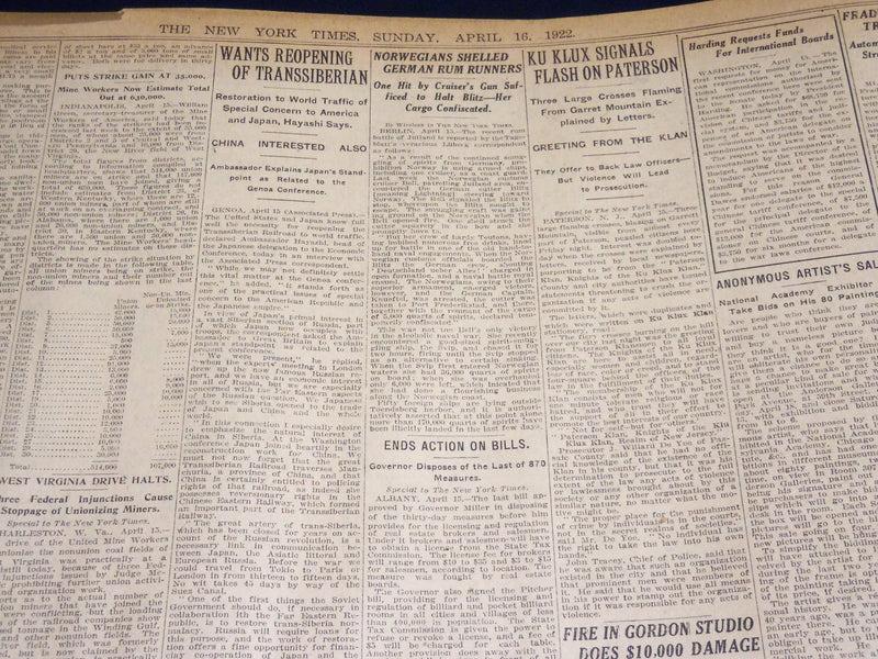1922 APRIL 16 NEW YORK TIMES - M'CORMACK BETTER AFTER THIRD LANCING - NT 8582