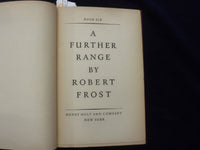 1936 A FURTHER RANGE HARDCOVER BOOK BY ROBERT FROST - KD 8414