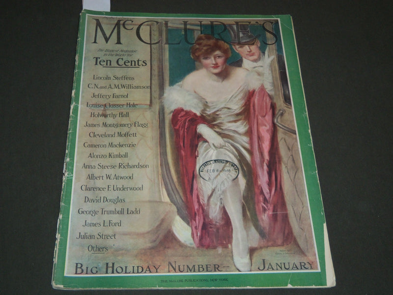 1916 JANUARY MCCLURE'S MAGAZINE - J. M. FLAGG ILLUSTRATIONS - NICE ADS - ST 6934