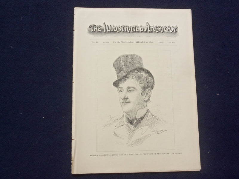 1892 JANUARY 23 THE ILLUSTRATED AMERICAN MAGAZINE - EDWARD HARRIGAN - J 9730