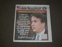 2018 SEPTEMBER 25 NEW YORK POST NEWSPAPER - BRETT KAVANAUGH NOT INTIMIDATED