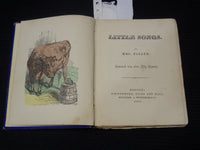 1856 LITTLE SONGS ILLUSTRATED BOOK BY MRS. FOLLEN - HARDCOVER - K 2199