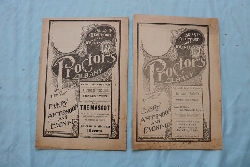 1904-1907 PROCTOR'S ALBANY THEATRE PROGRAMS - LOT OF 37 - O 3721