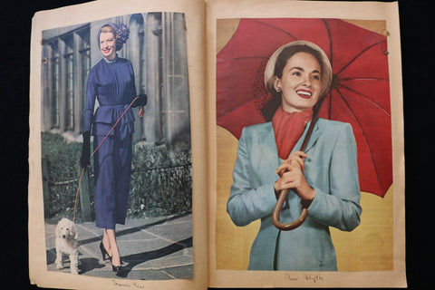 1940'S COLOROTO MOVIE STARS SCRAPBOOK - JIMMY DURANTE - INGRID BERGMAN - E 24935
