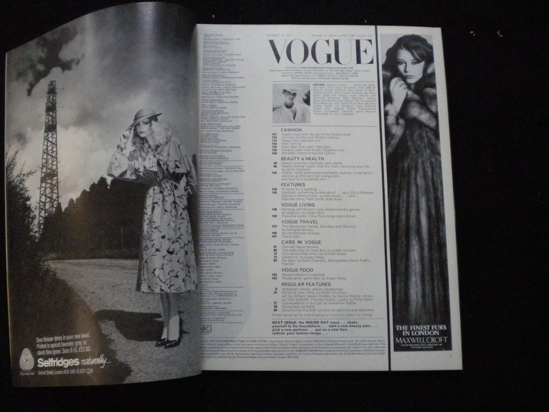 1978 OCTOBER 15 VOGUE MAGAZINE - BRITISH EDITION - KELLY EMBERG COVER - SP 1533D