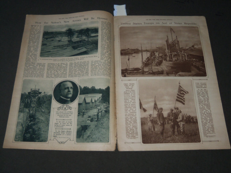 1917 JULY 12 MID-WEEK PICTORIAL MAGAZINE SECTION - NAVAL GUNNERS - J 3271
