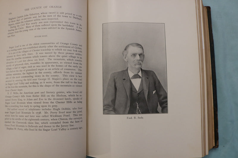1908 THE HISTORY OF ORANGE COUNTY NEW YORK BY RUSSEL HEADLEY -HARDCOVER- KD 9676
