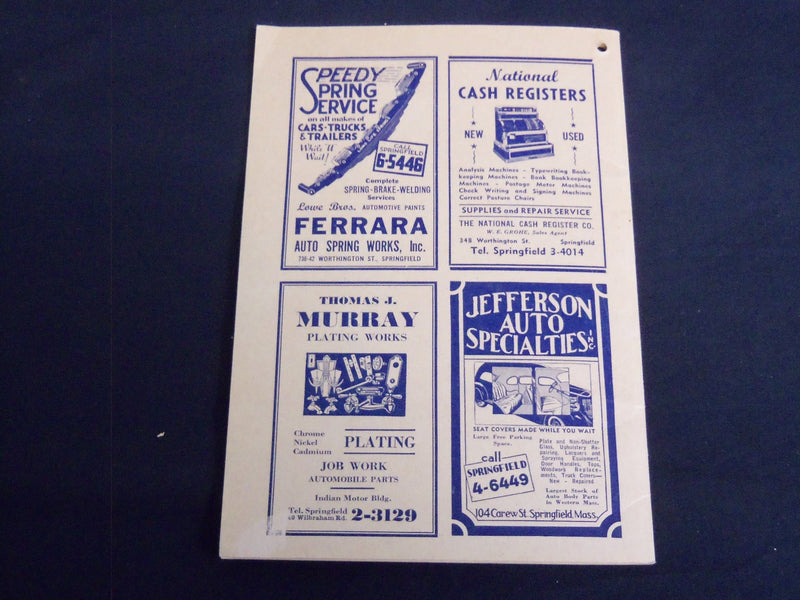 1939 MARCH PALMER DISTRICT TELEPHONE DIRECTORY - MASSACHUSETTS - J 8807