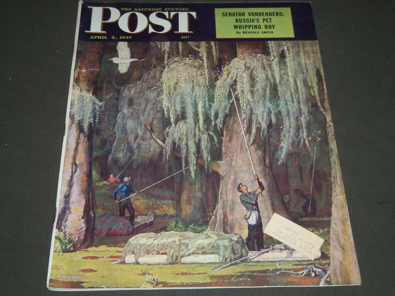 1947 APRIL 5 THE SATURDAY EVENING POST MAGAZINE - ILLUSTRATED COVER - SP 208