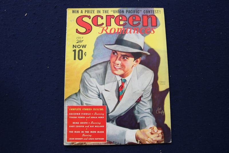 1940 JULY SCREEN ROMANCES MAGAZINE - TYRONE POWER COVER - E 12706
