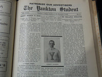 1912-1917 YANKTON STUDENT NEWSPAPER VOLUME LOT OF 5 - SOUTH DAKOTA - KD 3396B