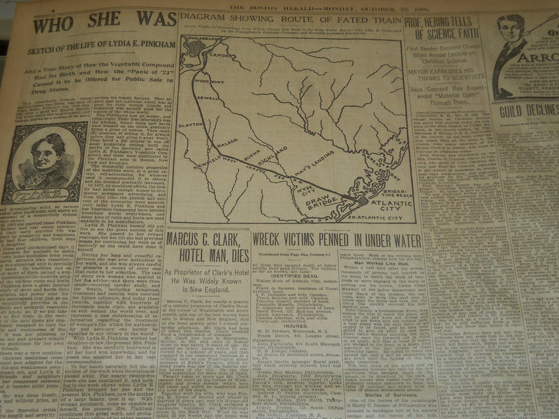 1906 OCTOBER 29 THE BOSTON HERALD - STORY OF MRS. EDDY'S DEATH DENIED - BH 92