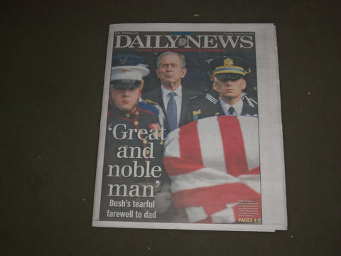 2018 DECEMBER 6 NEW YORK DAILY NEWS - GEORGE H. W. BUSH FUNERAL
