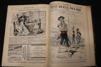 1890'S PETIT JOURNAL POUR RIRE FRENCH MAGAZINE VOLUMES LOT OF 2 - VOLUME 1 NO. 1