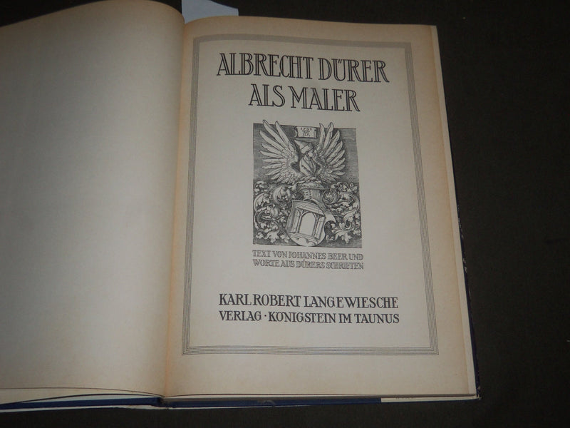 1953 ALBRECHT DURER BY JOHANNES BEER GERMAN HARDCOVER BOOK - I 768