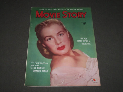 1948 MARCH MOVIE STORY MAGAZINE - JOAN FONTAINE COVER - NICE ADS - M 68
