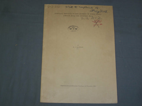 1941 SURFICIAL DEPOSITS OF DESERTS OF SYRIA, JORDAN, IRAQ & WESTERN IRAN- J 4962