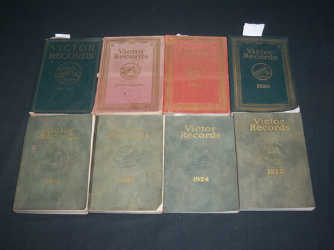 1916-1929 VICTOR RECORDS CATALOGS LOT OF 12 - SOFTCOVER - KD 1044