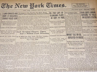 1921 JULY 19 NEW YORK TIMES NEWSPAPER - LINDEN NEW JERSEY OIL FIRE - NT 8715