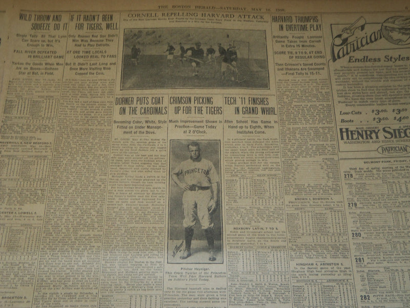 1908 MAY 16 THE BOSTON HERALD - JOHN B. MORAN RESTING IN THE SOUTH - BH 69