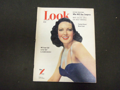 1950 NOVEMBER 7 LOOK MAGAZINE -LINDA DARNELL-GREAT COVER, PHOTOS & ADS - ST 2865