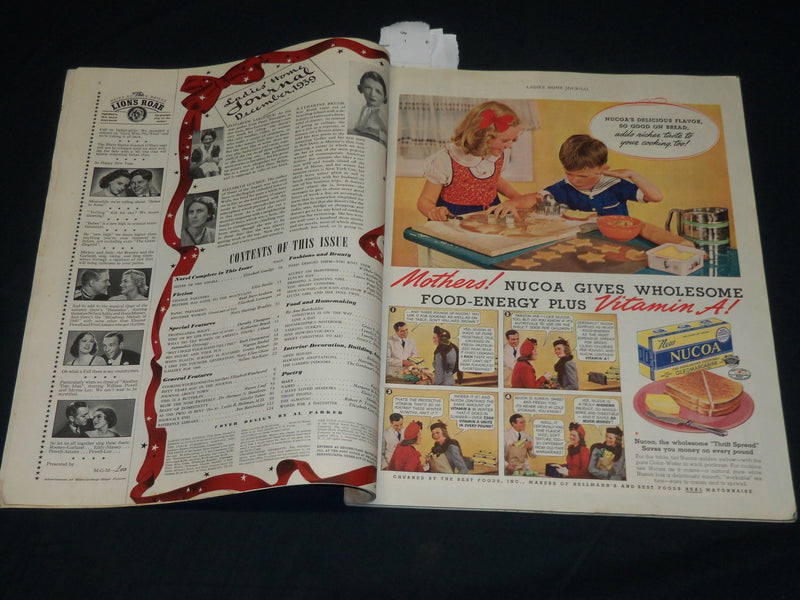 1939 DECEMBER LADIES HOME JOURNAL MAGAZINE - BEAUTIFUL FRONT COVER - F 325