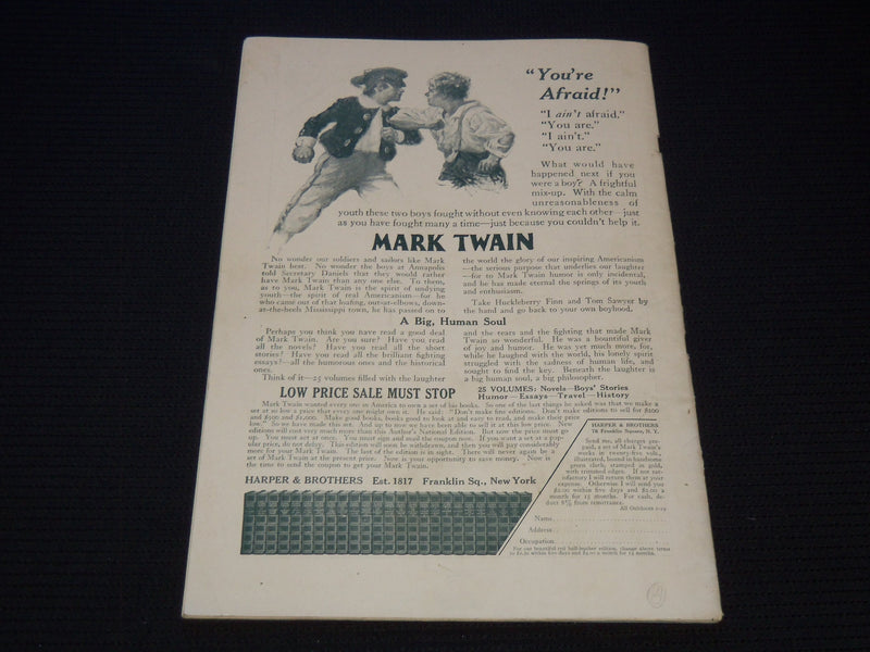 1919 JANUARY ALL OUTDOORS MAGAZINE - WHEN JACK FROST CALLS COVER - B 4128N