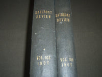 1907 SATURDAY REVIEW 2 BOUND VOLUMES - COMPLETE YR- PUBLISHED IN LONDON - R 1094