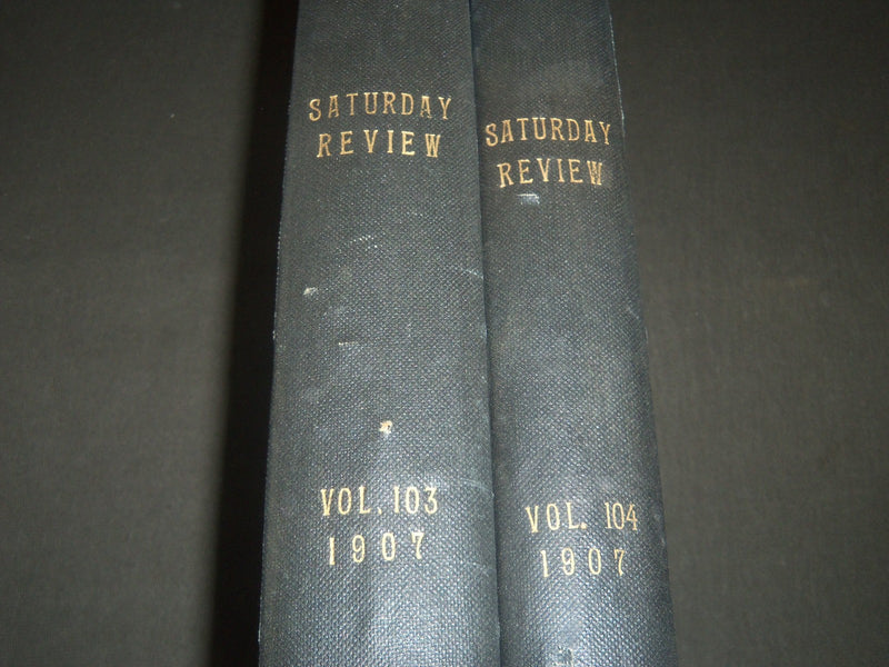 1907 SATURDAY REVIEW 2 BOUND VOLUMES - COMPLETE YR- PUBLISHED IN LONDON - R 1094