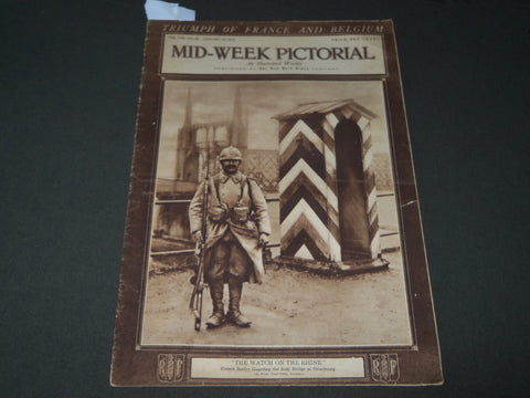 1919 JANUARY 16 MID-WEEK PICTORIAL MAGAZINE SECTION - WATCH ON THE RHINE- J 3262