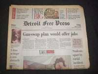 1994 JAN 21 DETROIT FREE PRESS NEWSPAPER-GUN-SWAP PLAN WOULD OFFER JOBS- NP 7700