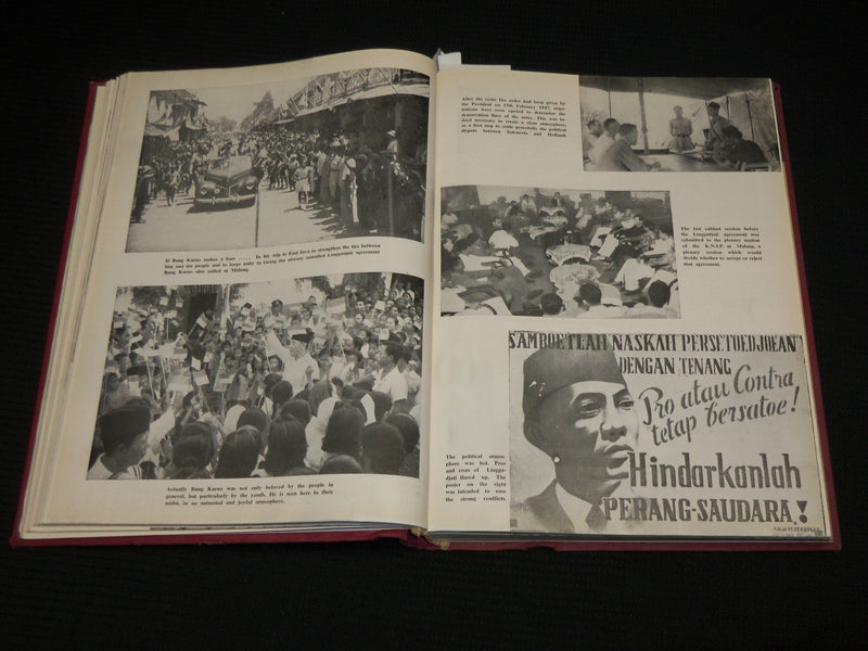 1954 ILLUSTRATIONS OF THE REVOLUTION INDONESIA 1945-1950 HARDCOVER BOOK - R 726Q
