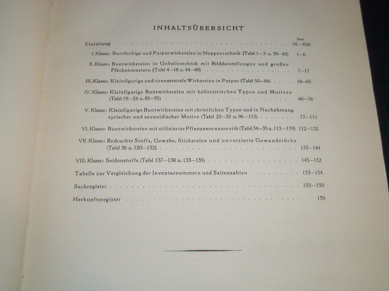 1976 SPATANIKE UND KOPTISCHE STOFFE VOLUME BY O. WULFF AND W. F. VOLBACH - Z 59