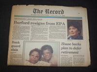 1983 MARCH 10 THE RECORD-BERGEN NEWSPAPER - BURFORD RESIGNS FROM EPA - NP 8308