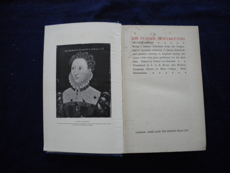 1926 THE FUGGER NEWS LETTERS 1568-1605 HARDCOVER BOOK - SECOND SERIES - KD 8023