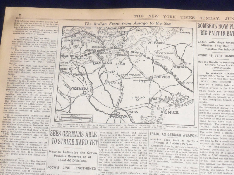 1918 JUNE 16 NEW YORK TIMES-1,000,000 AMERICANS TO BE IN FRANCE BY JULY- NT 9088
