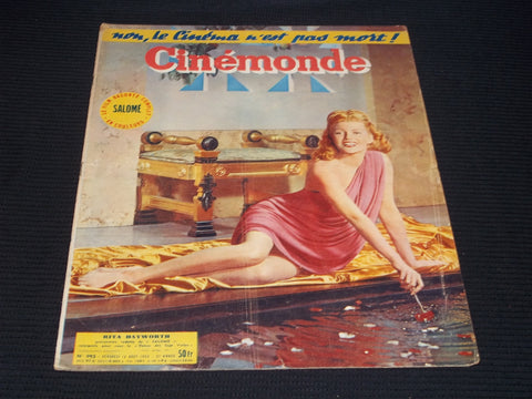 1953 AUGUST 14 CINEMONDE MAGAZINE - RITA HAYWORTH COVER - E 24822