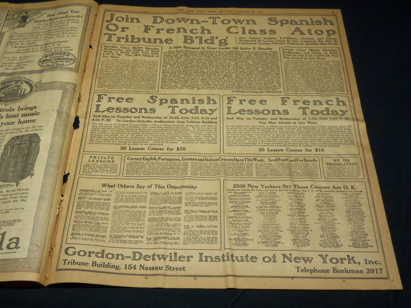 1917 JANUARY 29 NEW YORK TIMES - LAURENTIC BRITISH CRUISER SUNK - NT 8749