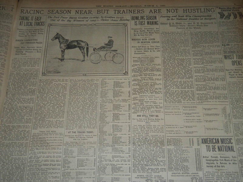 1905 MARCH 6 THE BOSTON HERALD - GREATEST CROWD WASHINGTON EVER HELD - BH 146