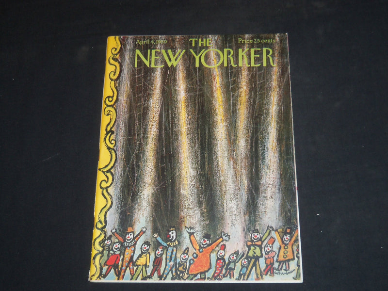 1959 APRIL 4 THE NEW YORKER MAGAZINE - ILLUSTRATED COVER - NY 1058