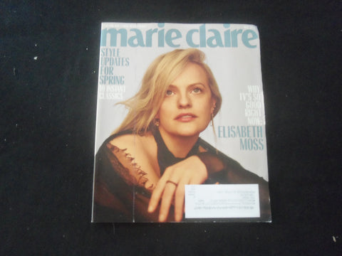 2019 MAY MARIE CLAIRE MAGAZINE - ELISABETH MOSS 2-SIDED COVER - ST 734J